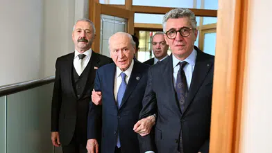MHP Genel Merkezi'nde Sarallar ve Şahinler Aileleri Buluştu