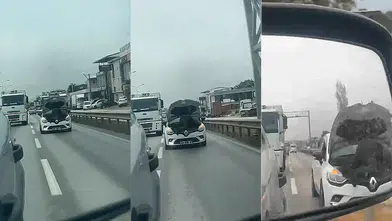 Bursa’da Seyir Halindeki Otomobilde Şaşırtan Tamirat!