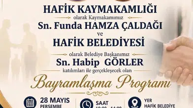 Hafik’te Bayramlaşma Programı Düzenlenecek!