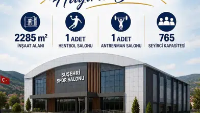 Suşehri'ne 765 Seyirci Kapasiteli Modern Spor Salonu Yapılıyor