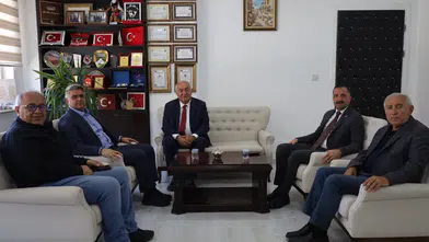 İmranlı Belediye Başkanı Ali Ürek ve İMSİYAD Başkanı Cemalettin Danış'tan İl Müdürü Kırmızıtaş'a Ziyaret