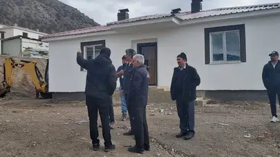 KAYAÖREN KÖYÜ’NDE KONUT ÇALIŞMALARI YERİNDE İNCELENDİ