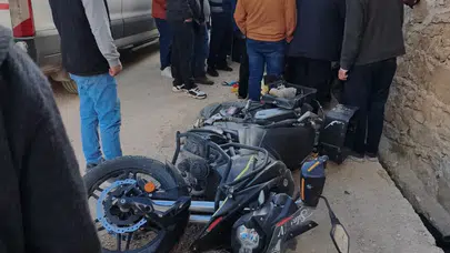 Sarıveliler’de korkutan kaza! Motosiklet devrildi: Sürücü yaralı