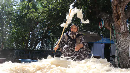 Yün yorgan mesaisi başladı: Sivas’ta kış hazırlığı