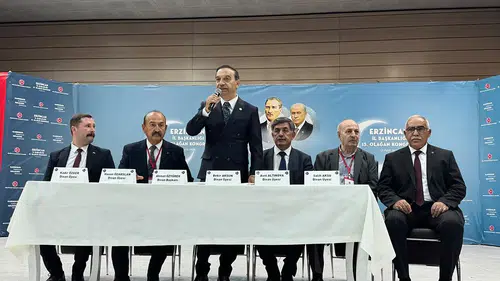 MHP Sivas Milletvekili Ahmet Özyürek Erzincan 15. Olağan İl Kongresi’ne Divan Başkanı Olarak Katıldı
