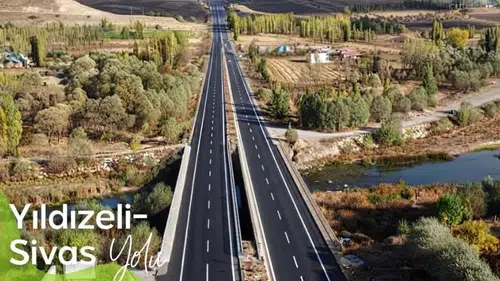 Yıldızeli–Sivas Yolu’nda çalışmalar sürüyor: Havalimanı ve sanayi bölgelerine ulaşım sağlıyor