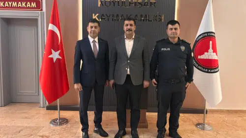 Polis Başmüfettişi ve İlçe Emniyet Amiri Kaymakamlıkta Buluştu