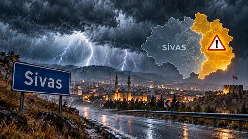 Sivas’ın 6 İlçesine Kuvvetli Yağış Uyarısı! AFAD Saat Verdi