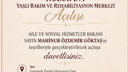 Gemerek Huzurevi ve Yaşlı Bakım Merkezi Hizmete Açılıyor