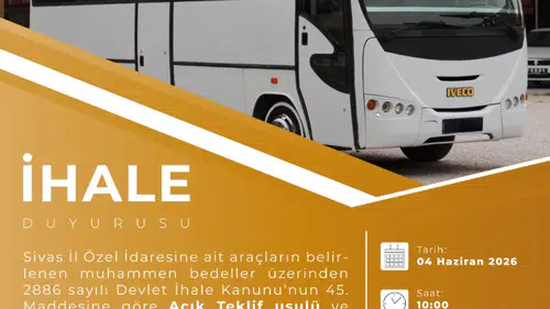 Sivas’ta İl Özel İdaresi Araçları Satışa Çıkıyor