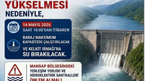 Kılıçkaya Barajı’nda Kritik Uyarı: Kelkit Irmağı’na Kontrollü Su Bırakılacak