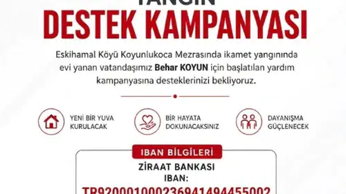 Gürün Kaymakamlığı'ndan Yangın Mağduru Aileye Destek Kampanyası