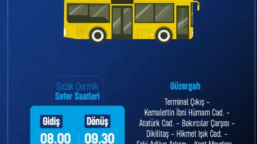 İşte Sıcak Çermik Otobüs Seferleri