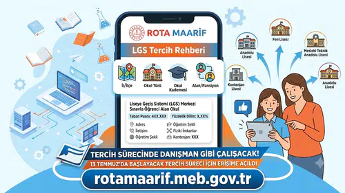 LGS TERCİHLERİNDE YENİ DÖNEM: “ROTA MAARİF” ERİŞİME AÇILDI