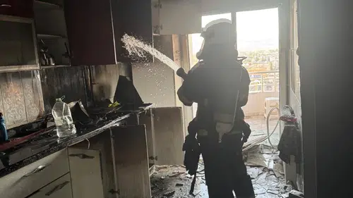 Mardin'de 7 Katlı Binada Korku Dolu Anlar! Alevler Son Katı Sardı...