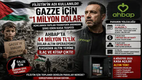 Ahbap Soruşturmasında "Gazze" Şoku: Filistin Vurgusuyla Transfer Edilen 44 Milyon TL Buhar Oldu!