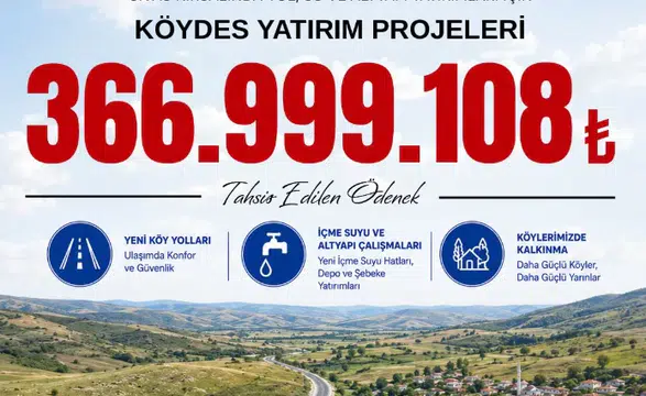 Sivas’a KÖYDES Müjdesi! Köylere 367 Milyon Liralık Yatırım Desteği