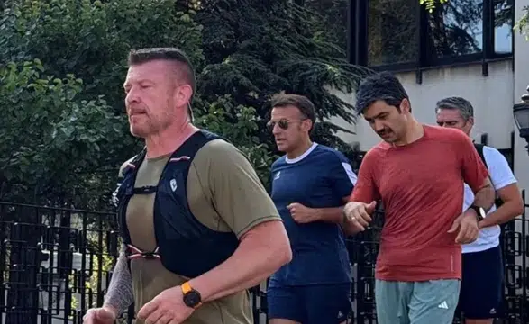 NATO Zirvesi İçin Ankara'da Bulunan Macron Sabah Koşusuna Çıktı