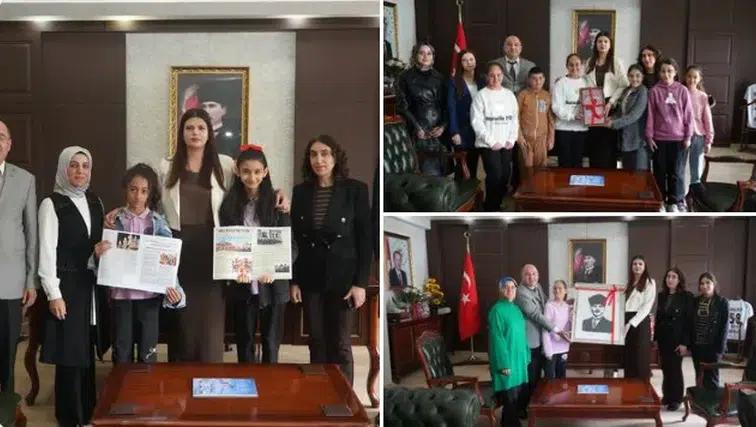 Kangal’da Öğrencilerden Kaymakam Büyükuçar’a Ziyaret