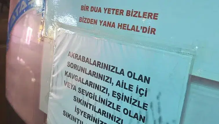 Sivas’ta Otobüsteki Yazı Duygulandırdı! “Bir Dua Yeter Bizlere”