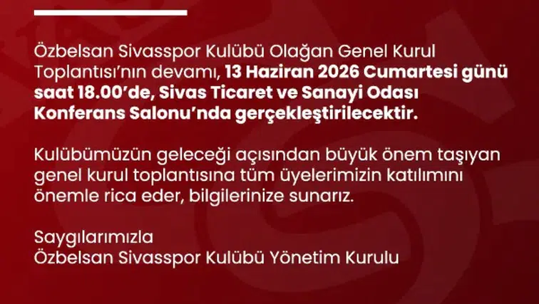 Sivasspor’da Olağan Genel Kurul Heyecanı Sürüyor