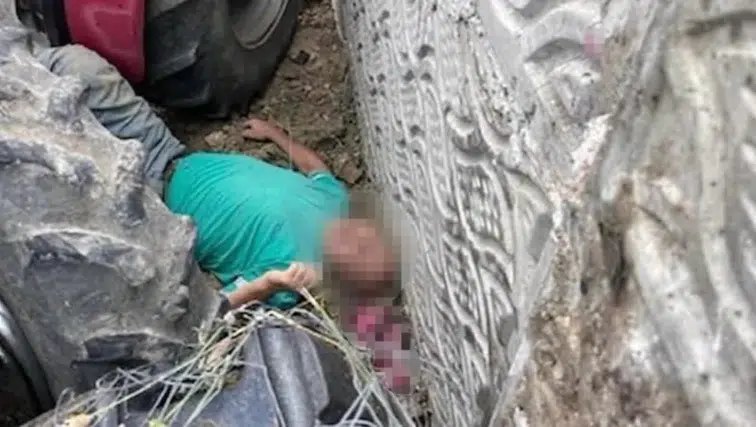 Traktörün altında kalan çiftçi ağır yaralandı
