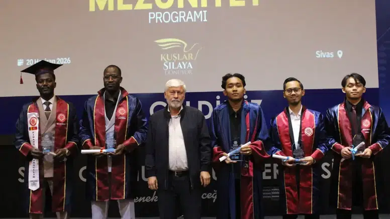 Sivas’ta uluslararası öğrenciler için mezuniyet programı düzenlendi