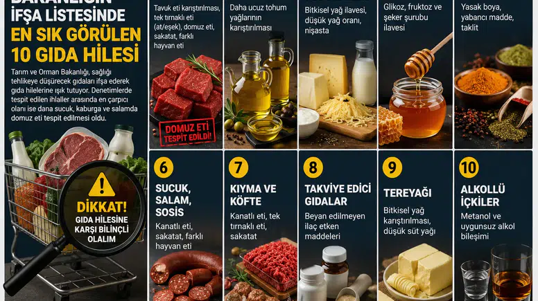 Bakanlığın ifşa listesi ortaya çıkardı: İşte en yaygın 10 gıda hilesi