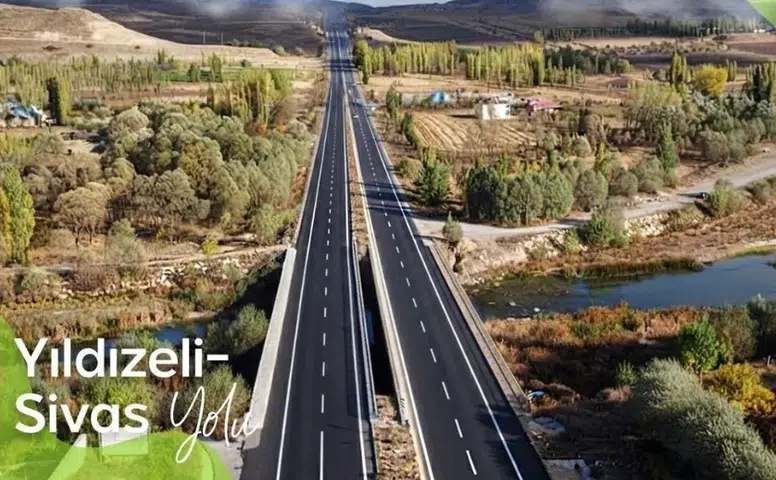 Yıldızeli–Sivas Yolu’nda çalışmalar sürüyor: Havalimanı ve sanayi bölgelerine ulaşım sağlıyor