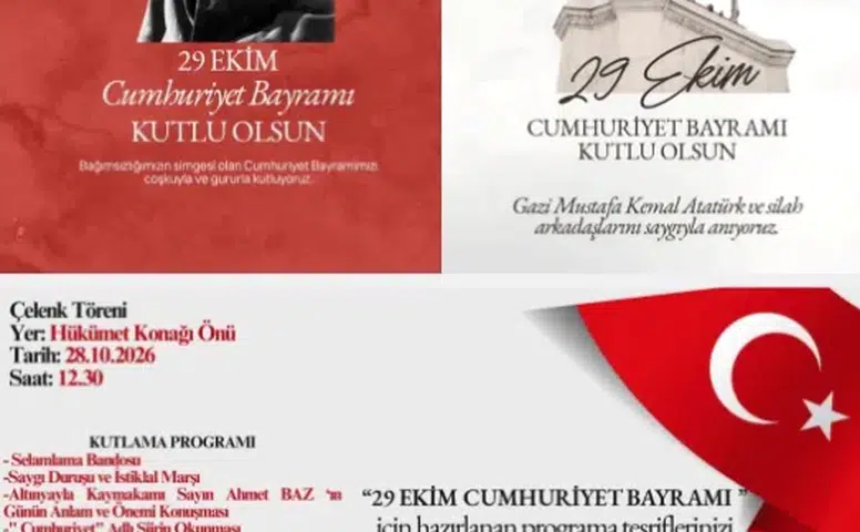 Altınyayla’da Cumhuriyet’in 103’üncü Yılına Özel Kutlama Programı