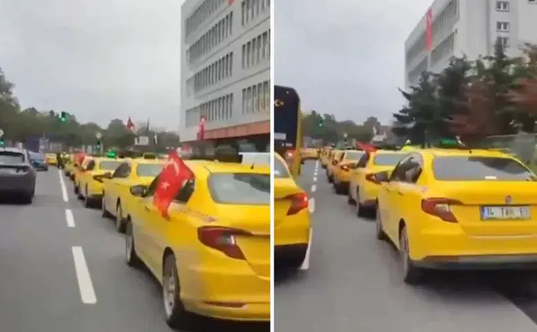 Taksicilerden Martı TAG Protestosu! İstanbul'da Trafik Aksadı