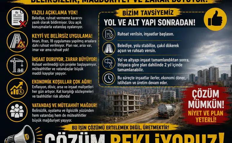 Sivas’ta Ruhsat Süreci Tartışması: Emlak ve İnşaat Sektöründen Açıklama Beklentisi