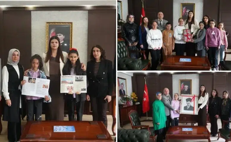 Kangal’da Öğrencilerden Kaymakam Büyükuçar’a Ziyaret