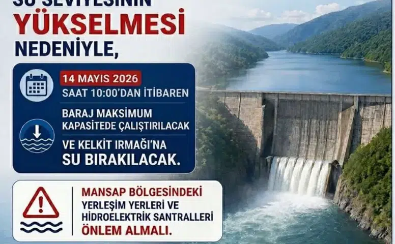 Kılıçkaya Barajı’nda Kritik Uyarı: Kelkit Irmağı’na Kontrollü Su Bırakılacak