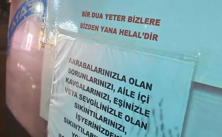 Sivas’ta Otobüsteki Yazı Duygulandırdı! “Bir Dua Yeter Bizlere”