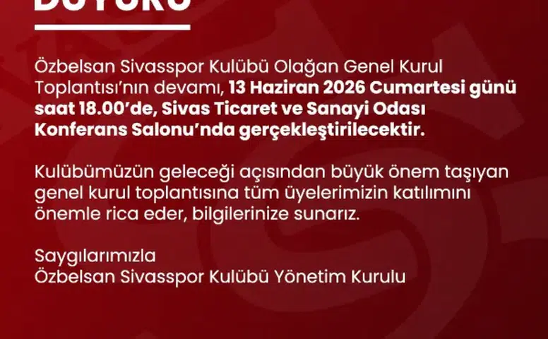 Sivasspor’da Olağan Genel Kurul Heyecanı Sürüyor