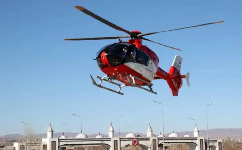 Sivas’ta Ambulans Helikopter Hizmeti Hayat Kurtarmaya Devam Ediyor