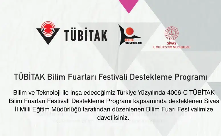 Sivas’ta Geleceğin Bilim İnsanları TÜBİTAK 4006-C Bilim Fuarı Festivali’nde Buluşacak