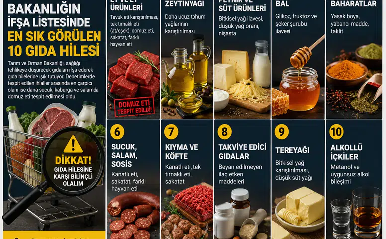 Bakanlığın ifşa listesi ortaya çıkardı: İşte en yaygın 10 gıda hilesi
