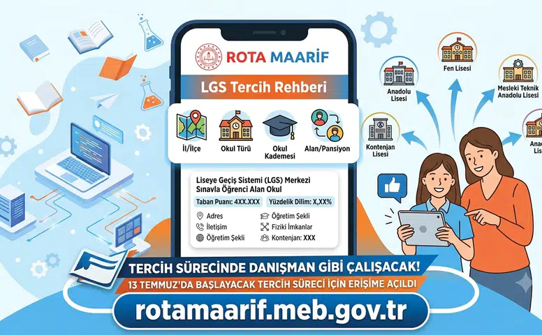 LGS TERCİHLERİNDE YENİ DÖNEM: “ROTA MAARİF” ERİŞİME AÇILDI