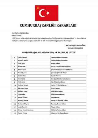 Yeni Kabine ile ilgili isimler kulislere sızdı!