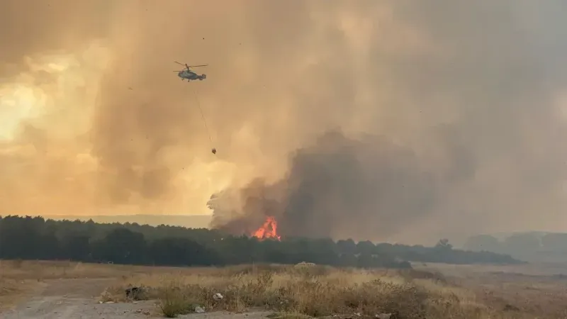 Çanakkale’de Korkutan Yangın! Alevler Ormana, Hastaneye ve Üniversiteye Kadar Ulaştı 9