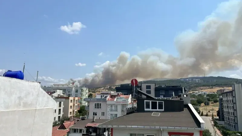 Çanakkale’de Korkutan Yangın! Alevler Ormana, Hastaneye ve Üniversiteye Kadar Ulaştı 1