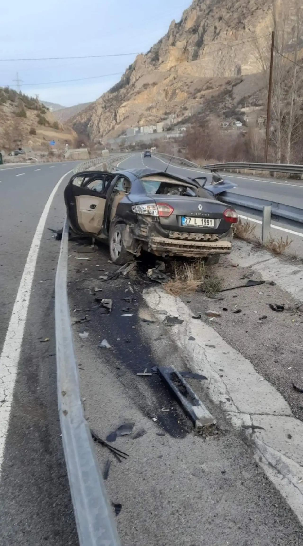 Gümüşhane'de buzlanma faciaya neden oldu! 1'i ağır 4 yaralı 1