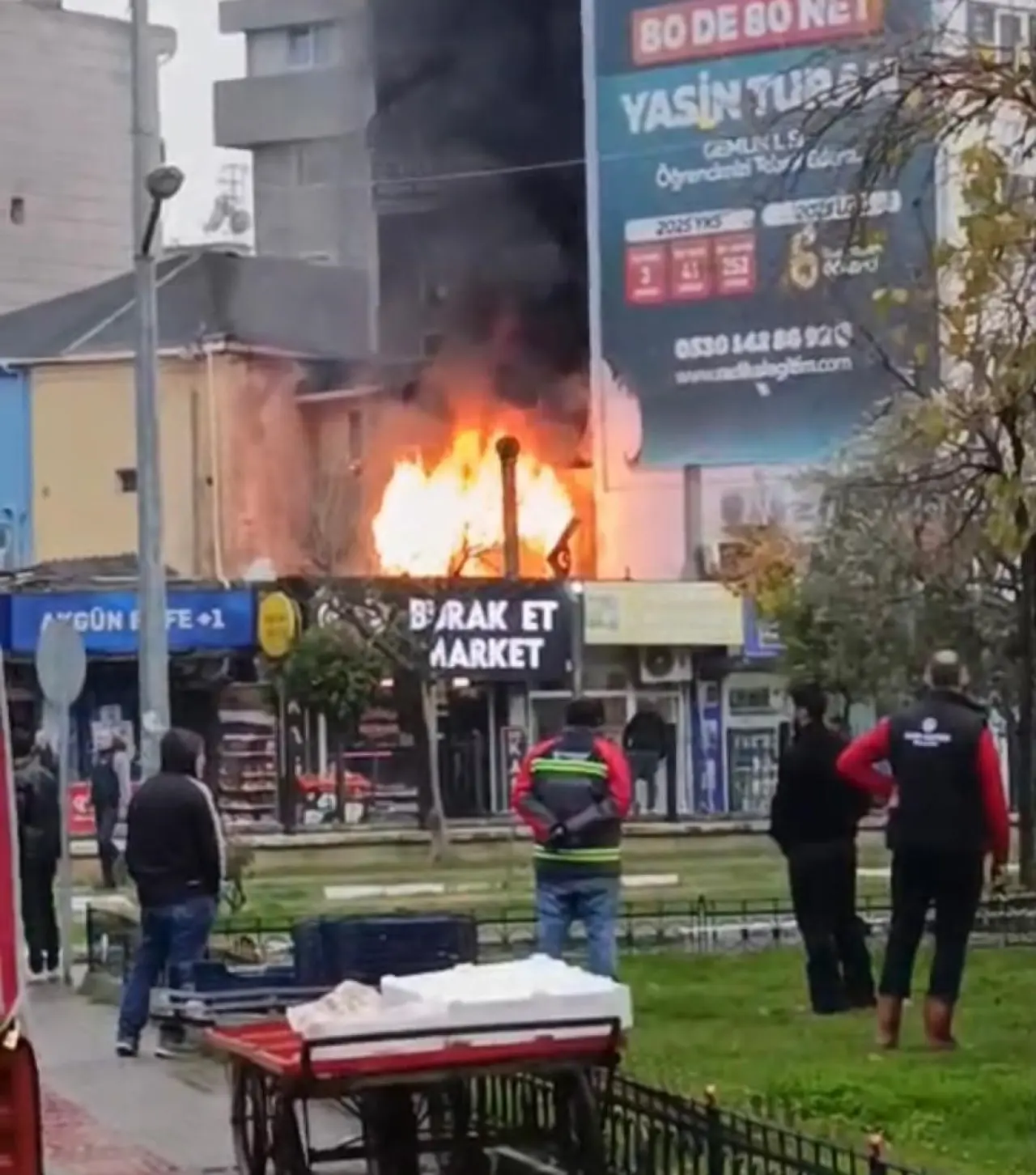 Bursa'da korkutucu anlar! Pide fırınında yangın çıktı 1