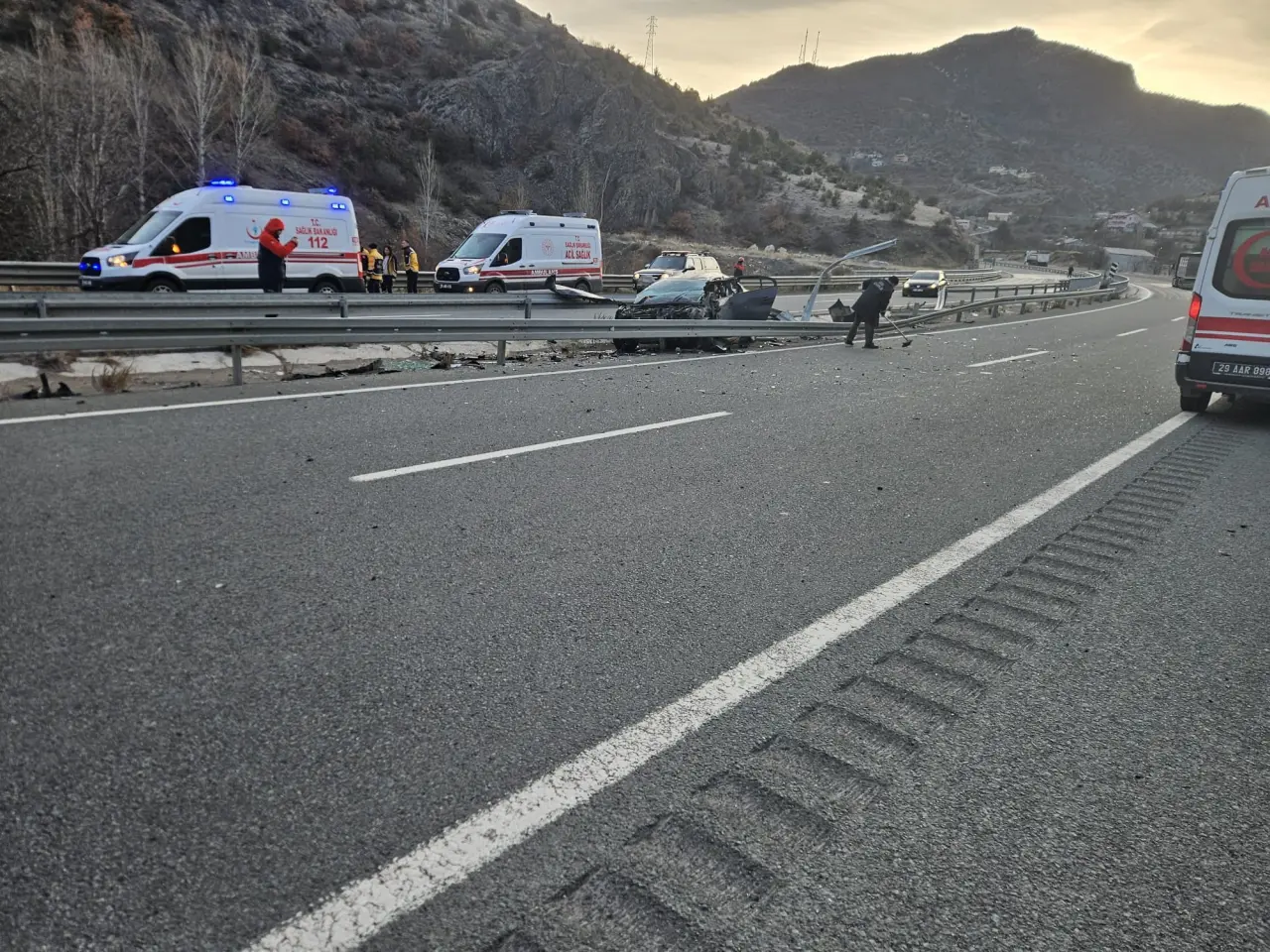 Gümüşhane'de buzlanma faciaya neden oldu! 1'i ağır 4 yaralı 2
