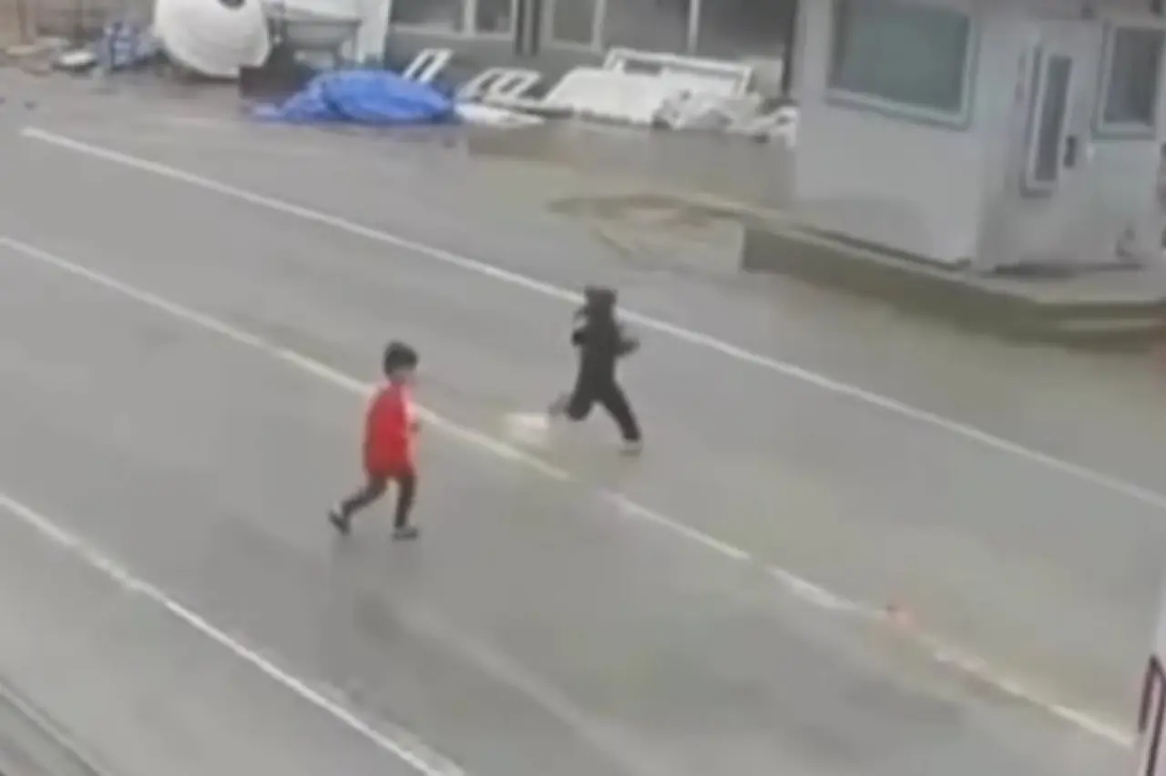 Yola fırladı, ölümle burun buruna geldi! O anlar kamerada 2